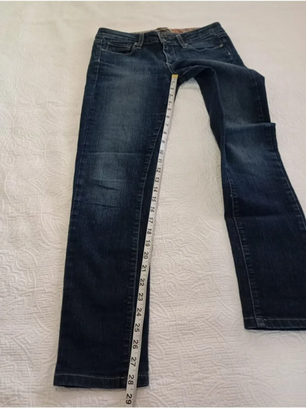 Paige Peg Skinny Jeans Size 27 Womens Dark Wash Stretch Denim USA